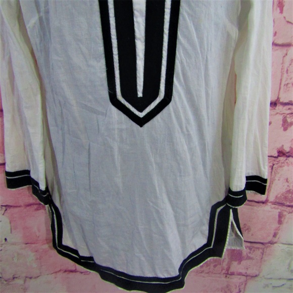 Venus Sheer Tunic Cover Up Black White Siz… - Picture 5 of 11